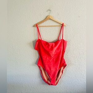 J. Crew Cutout Bandeau One-Piece in Terry NWT